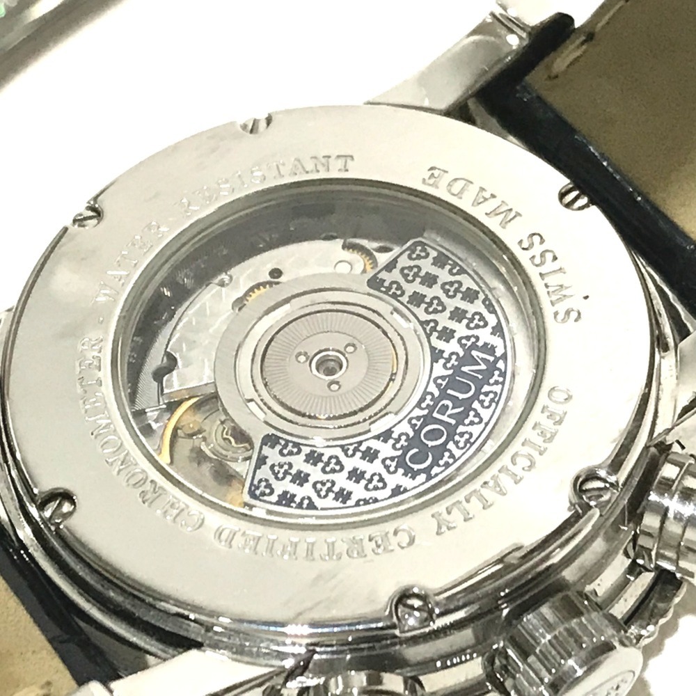 Corum 983.201.20 Back scale Automatic Wristwatch Silver Black belt - Picture 8 of 8